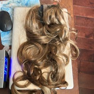 Brand new never used light brown wavy hair topper